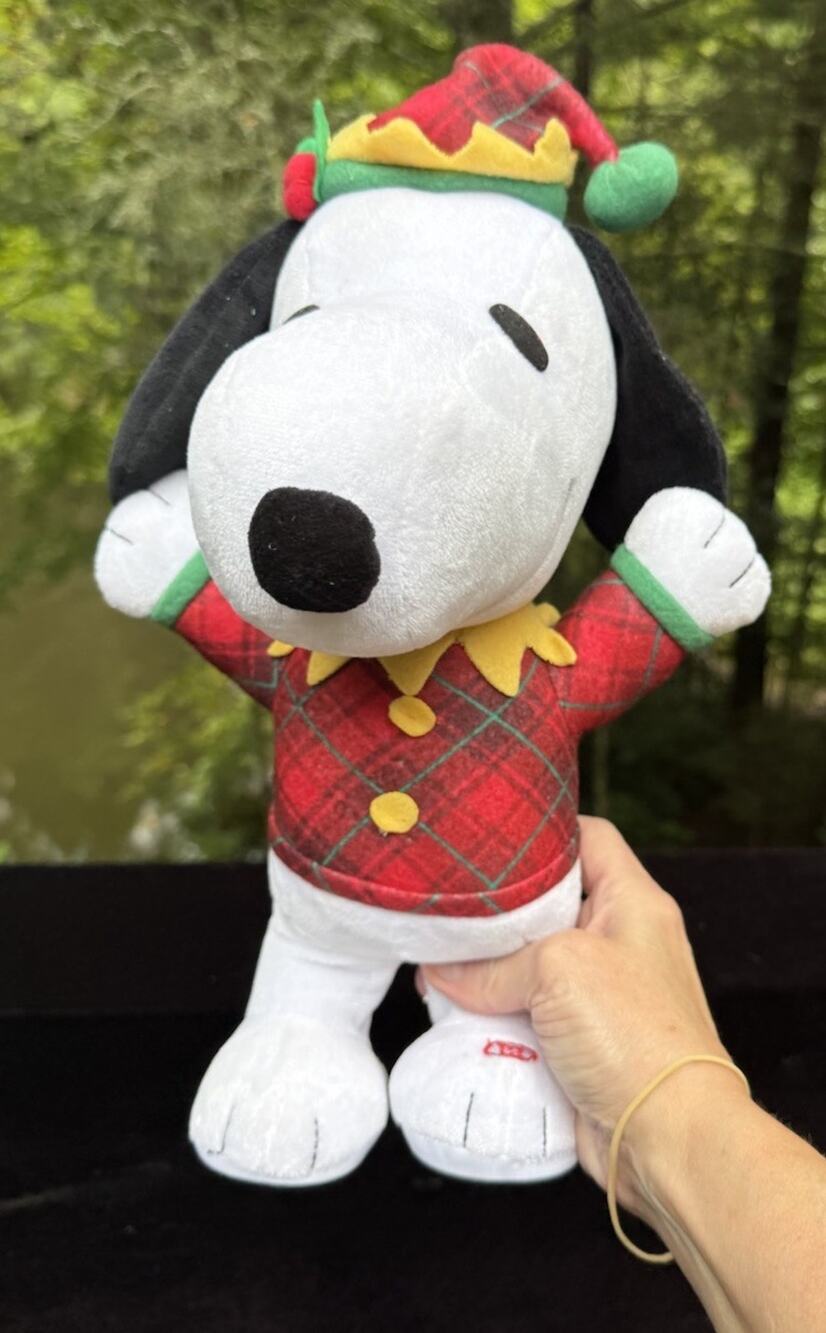 Gemmy Winter Peanuts Snoopy Elf Outfit Christmas Dancing Plush Works MWT!